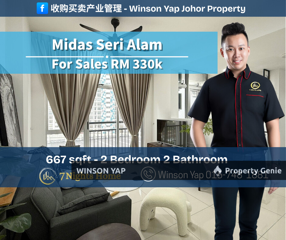 Midas seri Alam Apartment Bandar Seri Alam Masai Fully Furnished