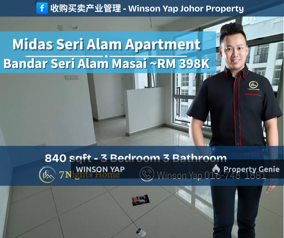 Midas Seri Alam Apartment Bandar Serialam Masai Brand New Unblock View