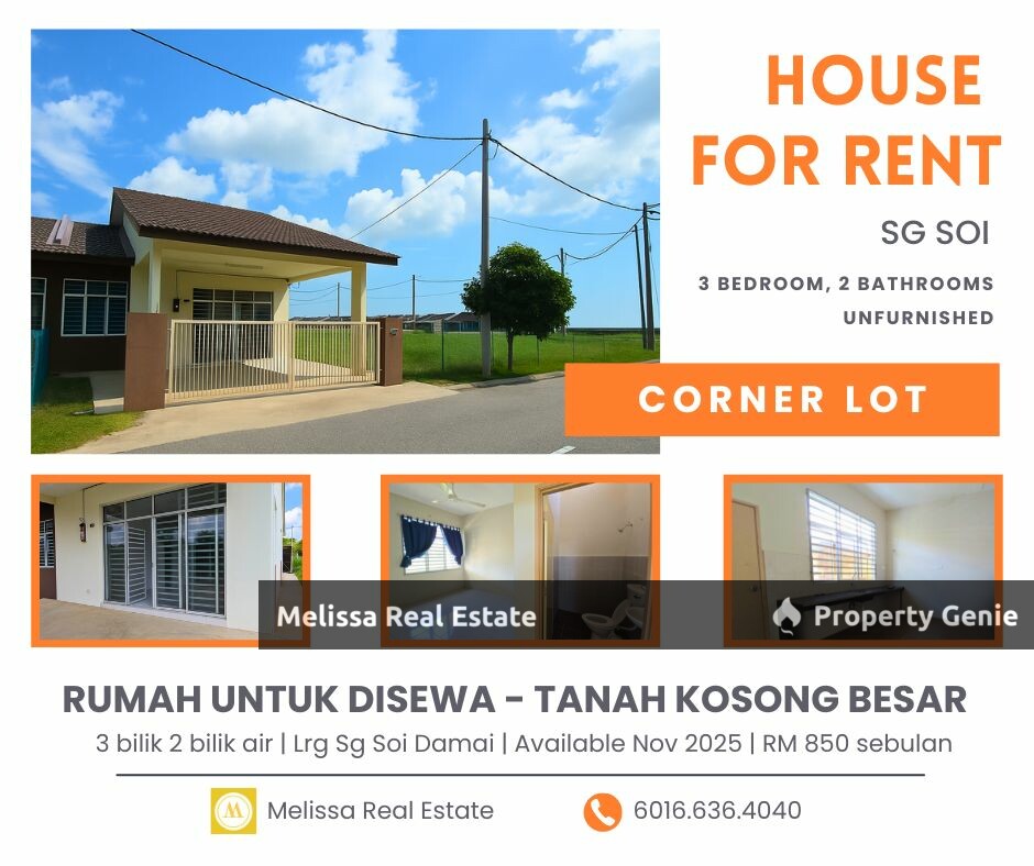 Corner House Huge Space For Rent in Kuantan