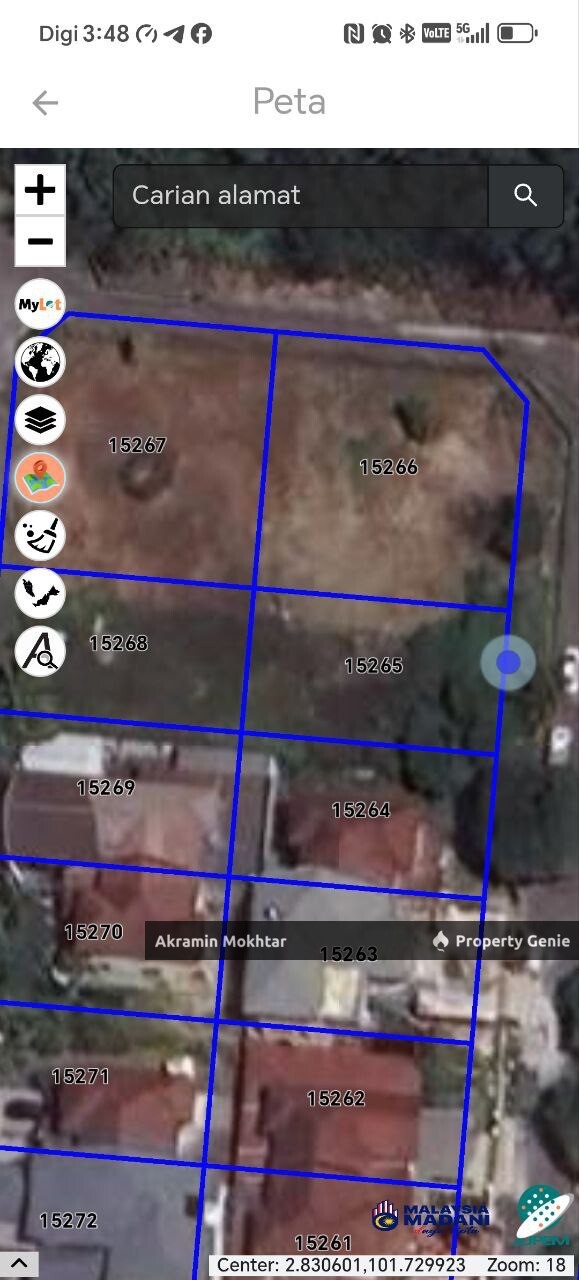 Tanah Lot Individu. Taman Seroja. Tanah Rata dan Infra Ready