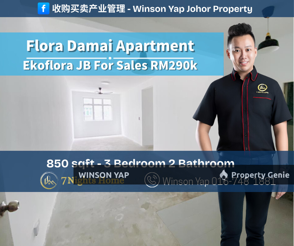 Flora Damai Middle Cost Apartment Jln Ekoflora 6 JB Original Unit Sale