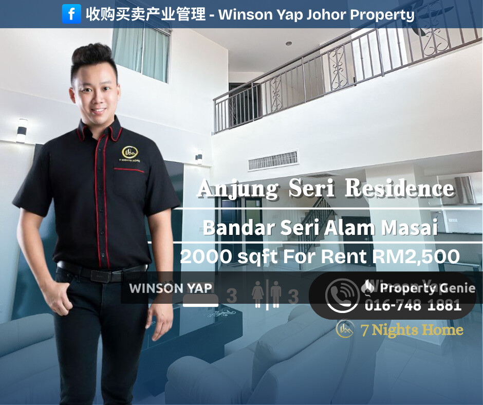 Anjung Seri Residence Apartment Bandar seri alam Masai Penthouse Condo