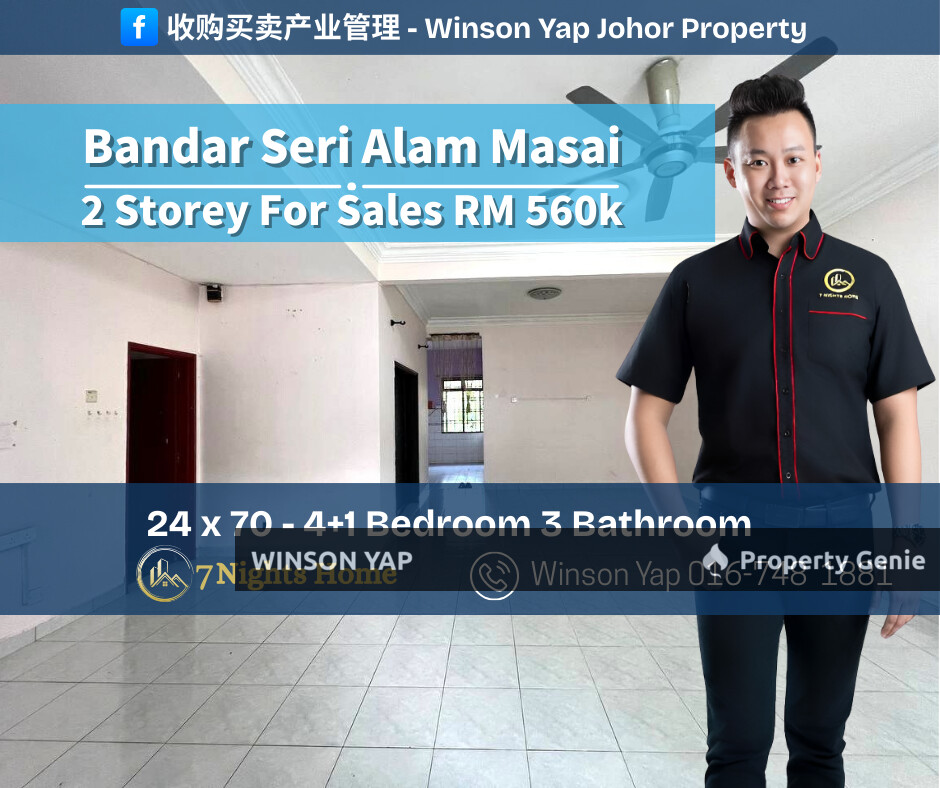 2Storey Terrace House Jalan Bayu Bandar Seri Alam Masai Near Megah Ria