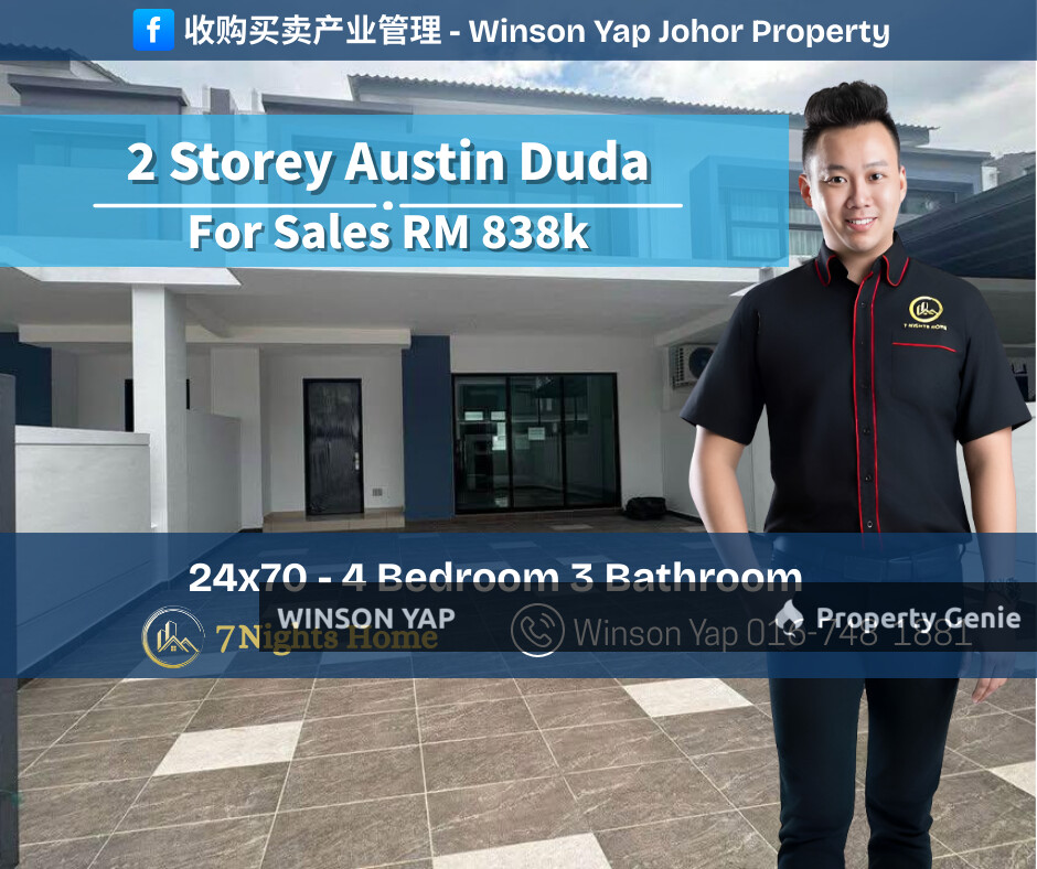 2 Storey Terrace House Taman Austin duta JB Freehold Non Bumi