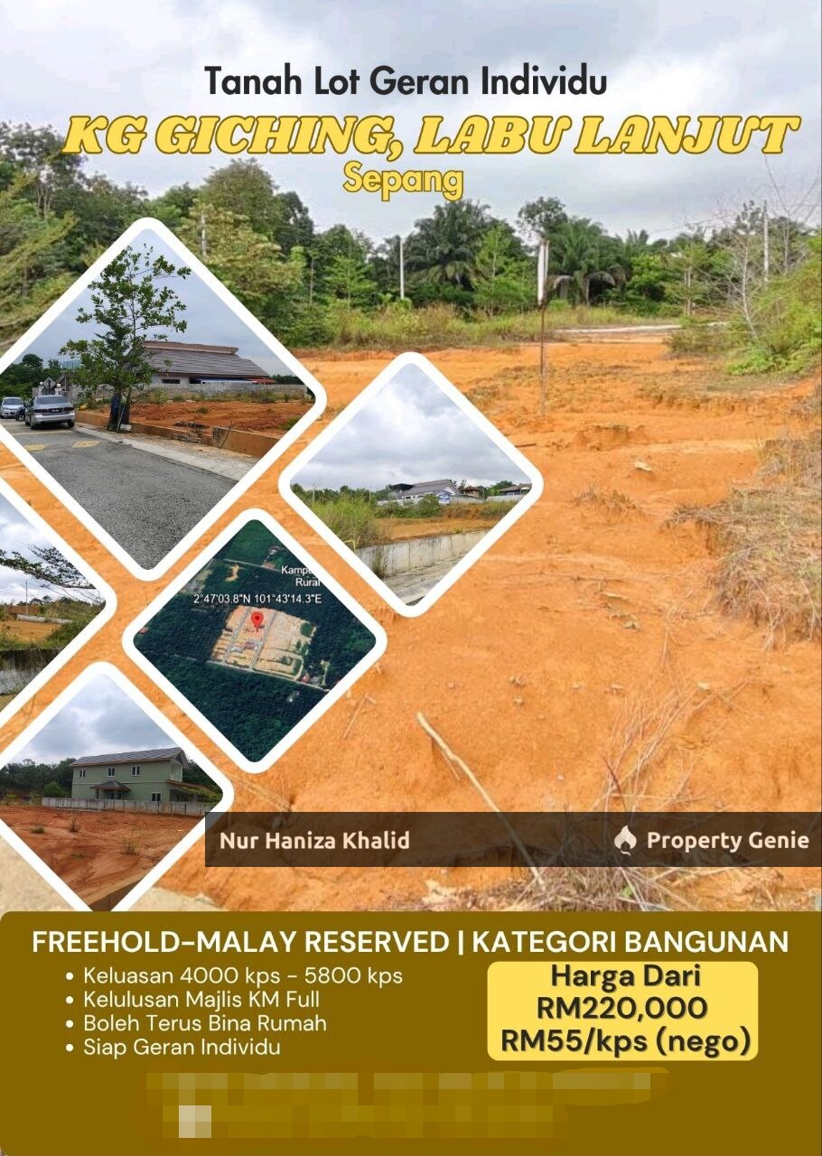 Lot Bungalow Geran Individu, Kampung Ghicing Labu Lanjut Sepang Selangor