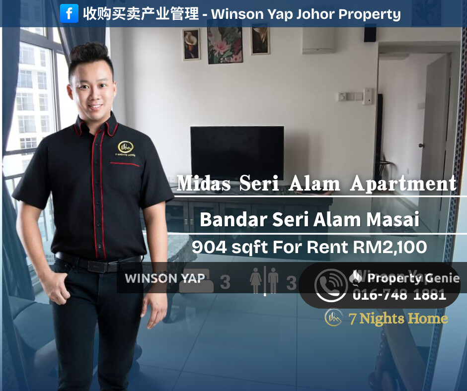 Midas seri Alam apartment Bandar Seri Alam Masai Fully Furnished