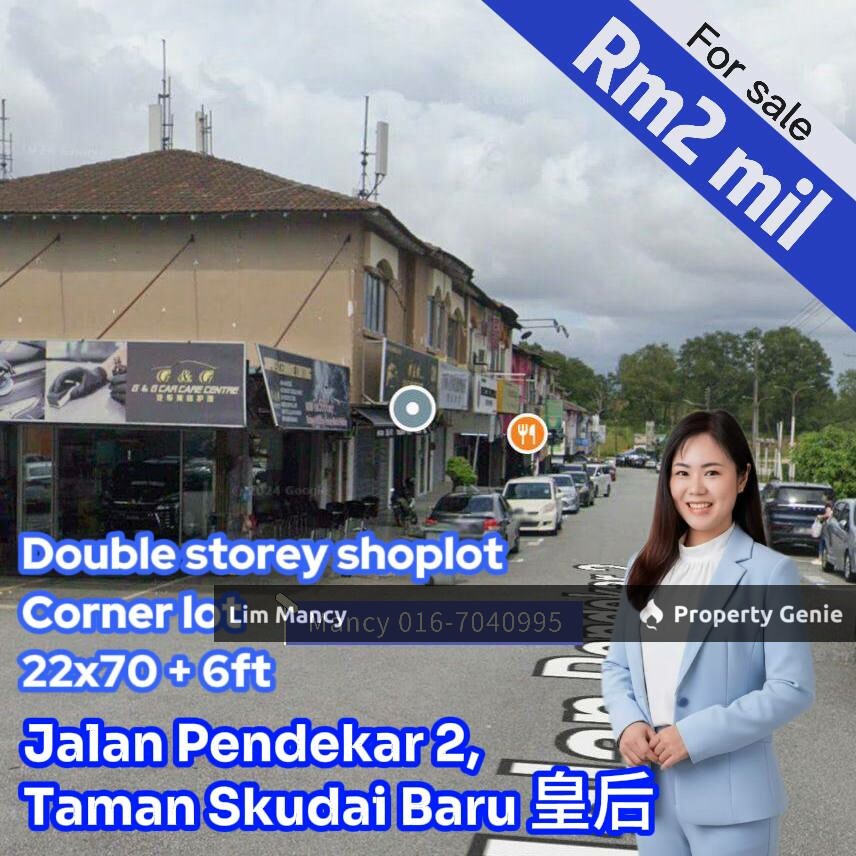 Tun Aminah Close To Plaza Tasek Double Storey Corner Shoplot