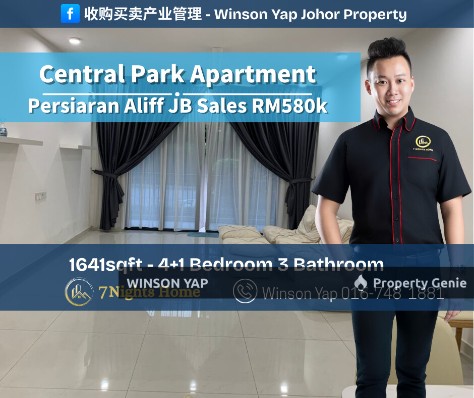 Central Park Apartment Persiaran Aliff Harmoni Utama JB Freehold Sales