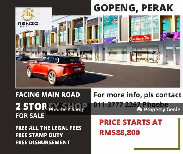 Double Storey Shop Lot For Sale @Gopeng, Perak