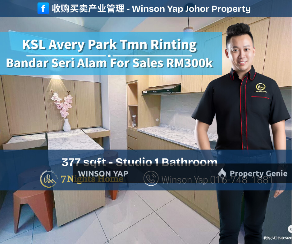 KSL Avery Park Taman Rinting JB Penthouse Studio Unit Fully Furnished