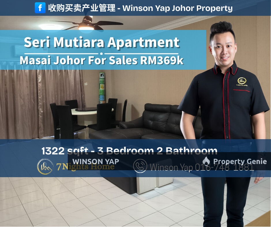 Seri Mutiara Apartment Fully Furnished Low Floor Strata Title Freehold