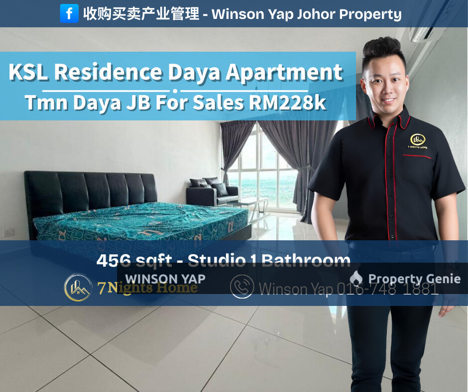 KSL Residences Daya Apartments Tmm Daya JB Can Full Loan Studio Unit