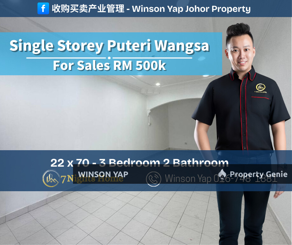 Single Storey Terrace House Jalan kembia Taman Puteri Wangsa Freehold Non Bumi