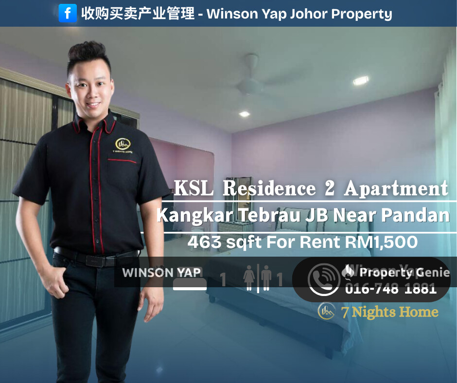 Ksl Residence 2 Apartment Taman Istimewa JB Near To CIQ And Austin