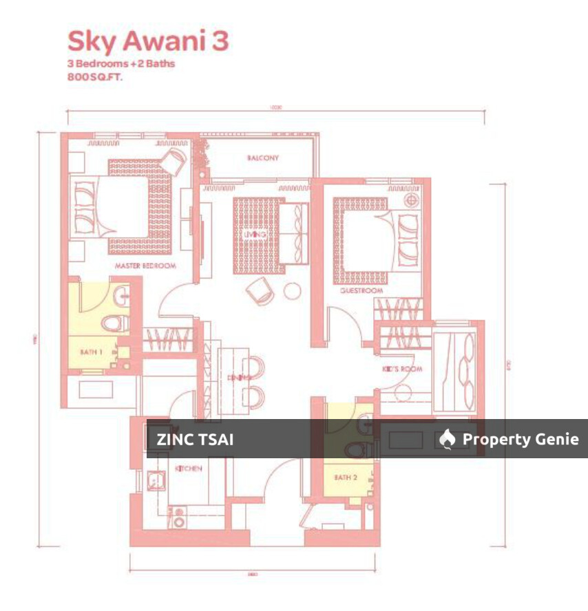SkyAwani 3 Residence🔥Rumahwip🔥Save RM 30,000🔥6 mins drive to Sri Rampai LRT Station🔥8 mins to Wangsa Walk Mall & Melawati Mall