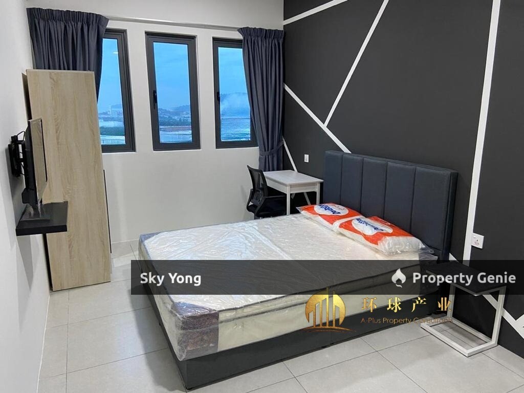 Meritus Residence Studio Unit Fully Renovation with Furniture Free Basic Utilities For Rent