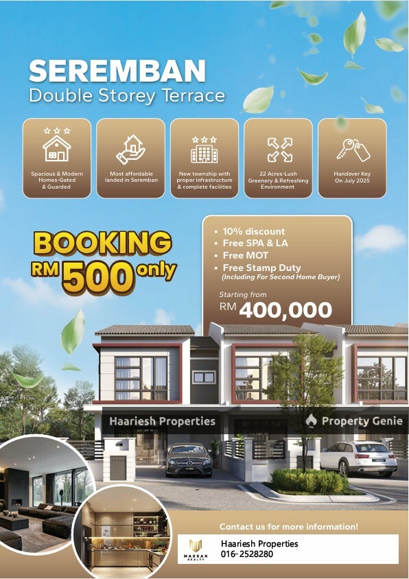 Double Storey Terrace Freehold Seremban